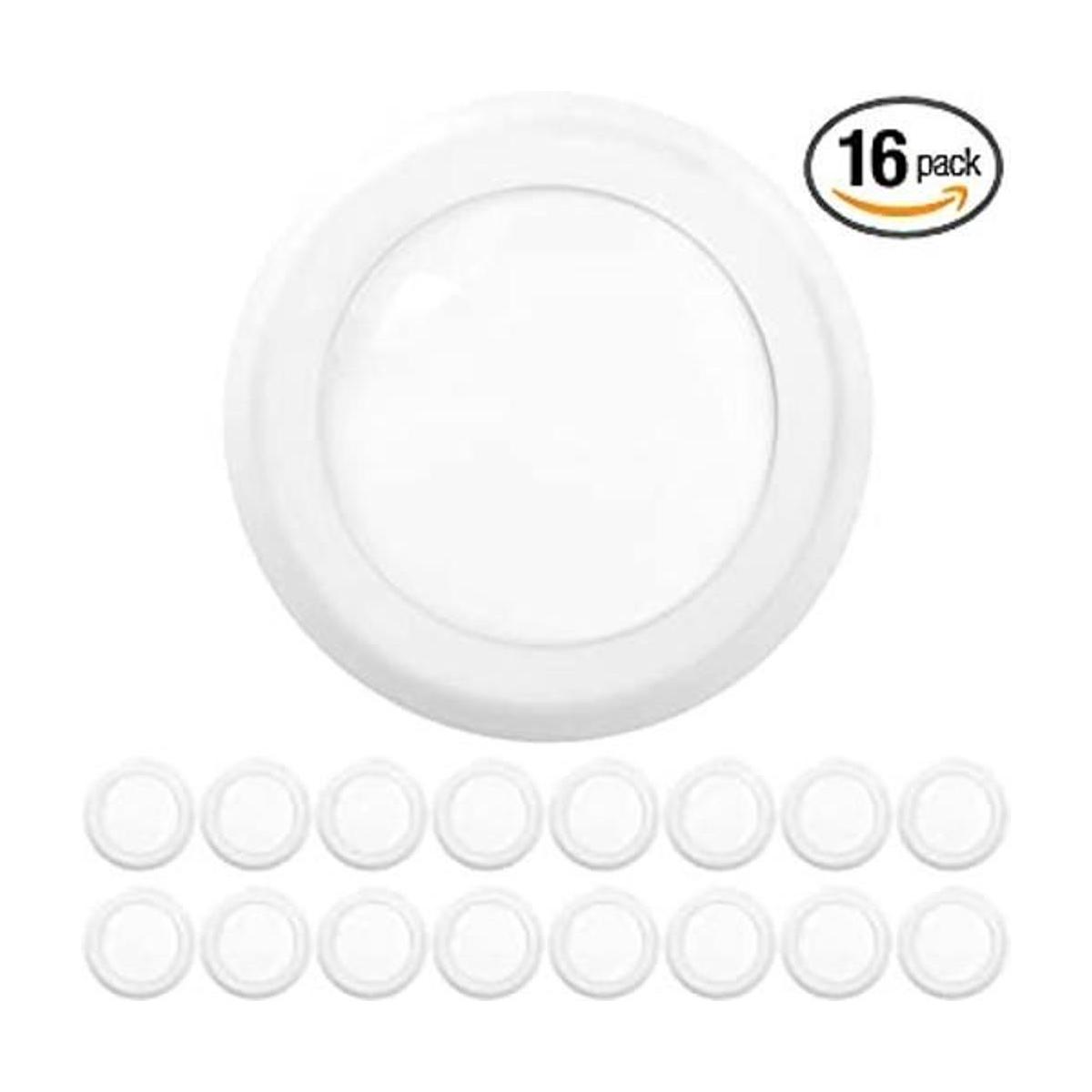 Sunco Lighting Paquete de 16 luces LED de disco de 56