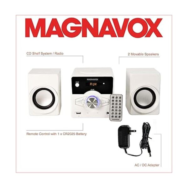 Magnavox MM442WH Sistema de estante de CD de carga_2