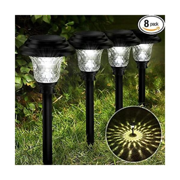 Luces de jardín solares para exteriores encendido y_1