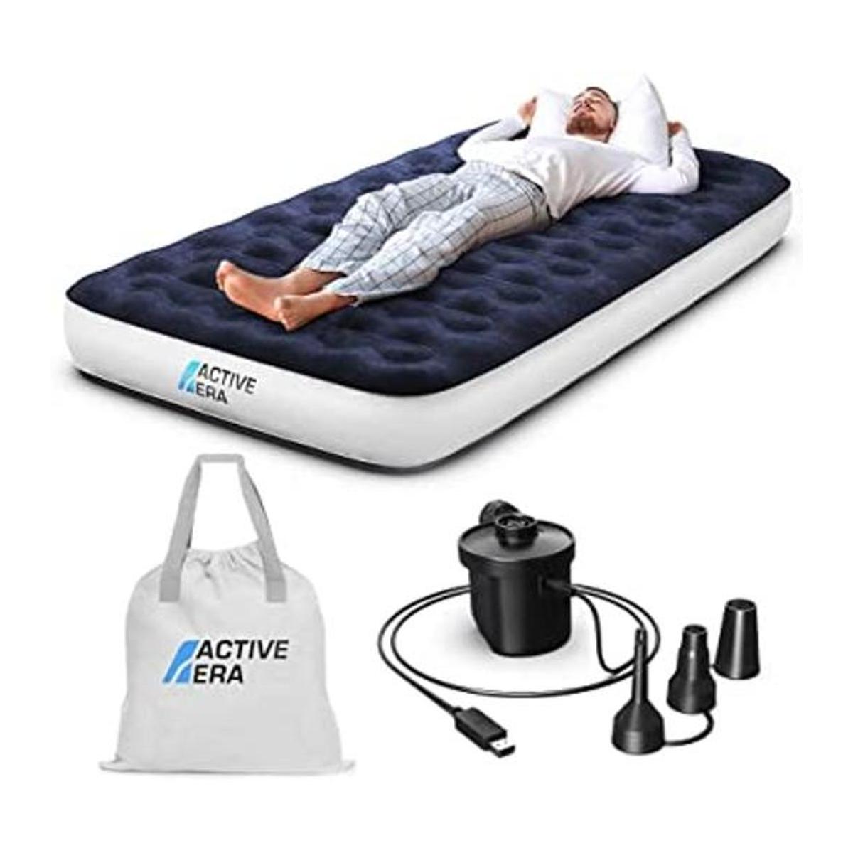 Active Era Cama de aire de lujo para camping con bomba