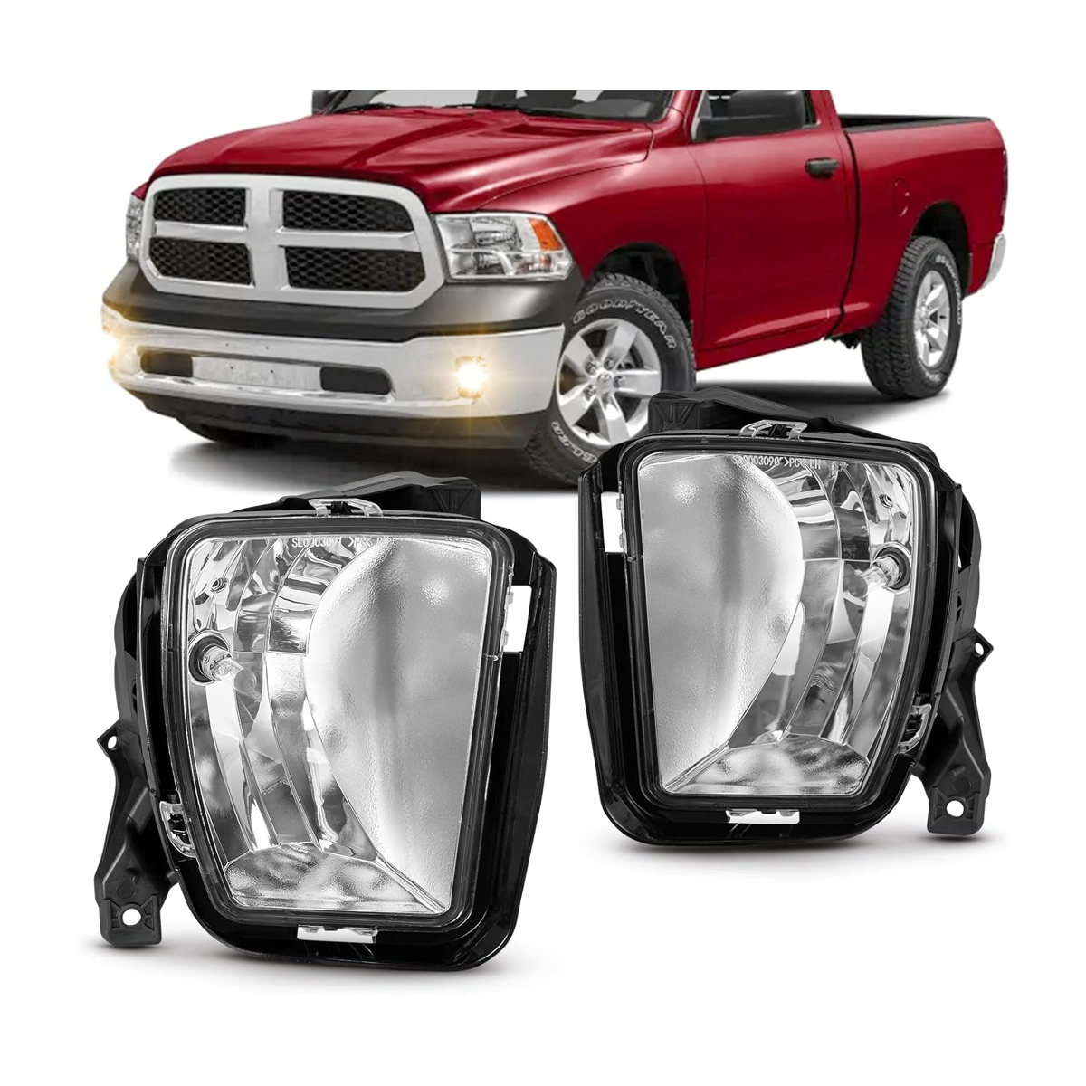 RAPOOSANS Kit de montaje de lámparas antiniebla para Dodge