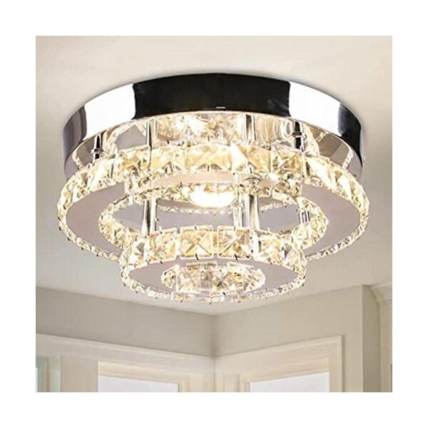 Cainjiazh Mini lámpara LED de techo de cristal de 2 capas_1