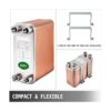 BestEquip Intercambiador de calor de 3 x 7.5 pulgadas 60