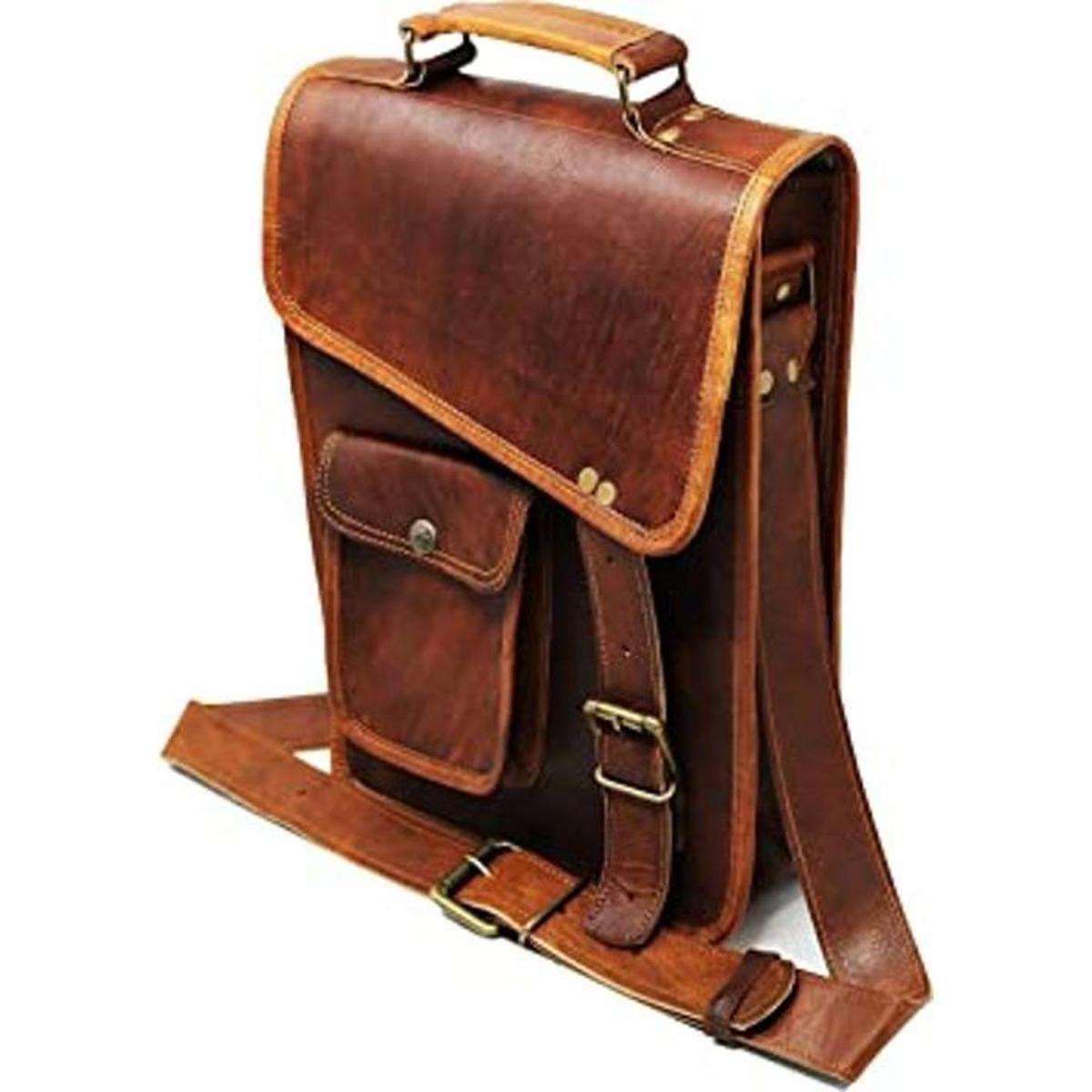 Bolsa de mensajero de cuero de 13 pulgadas funda para