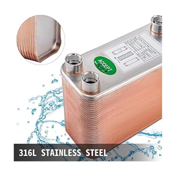 BestEquip Intercambiador de calor de 3 x 7.5 pulgadas 60