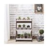 MyGift Soporte de estante de 3 niveles de madera marrón
