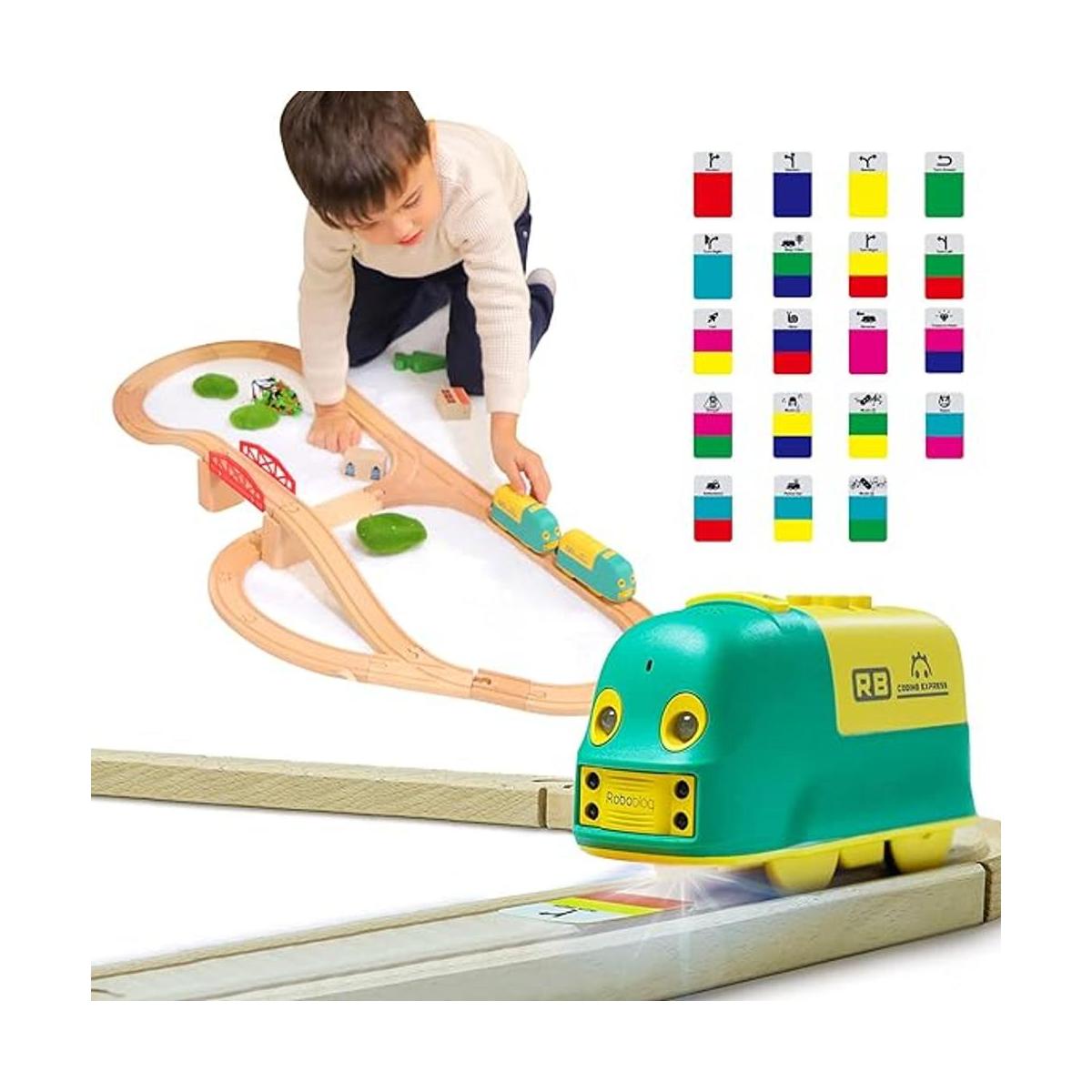 Robobloq Juego de tren inteligente STEM juguete educativo