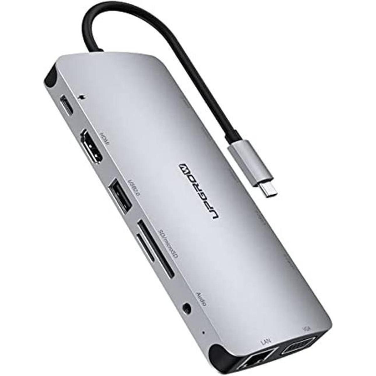 Hub USB C 13 en 1 tipo C con 4 K HDMI VGA 2 USB 3.03