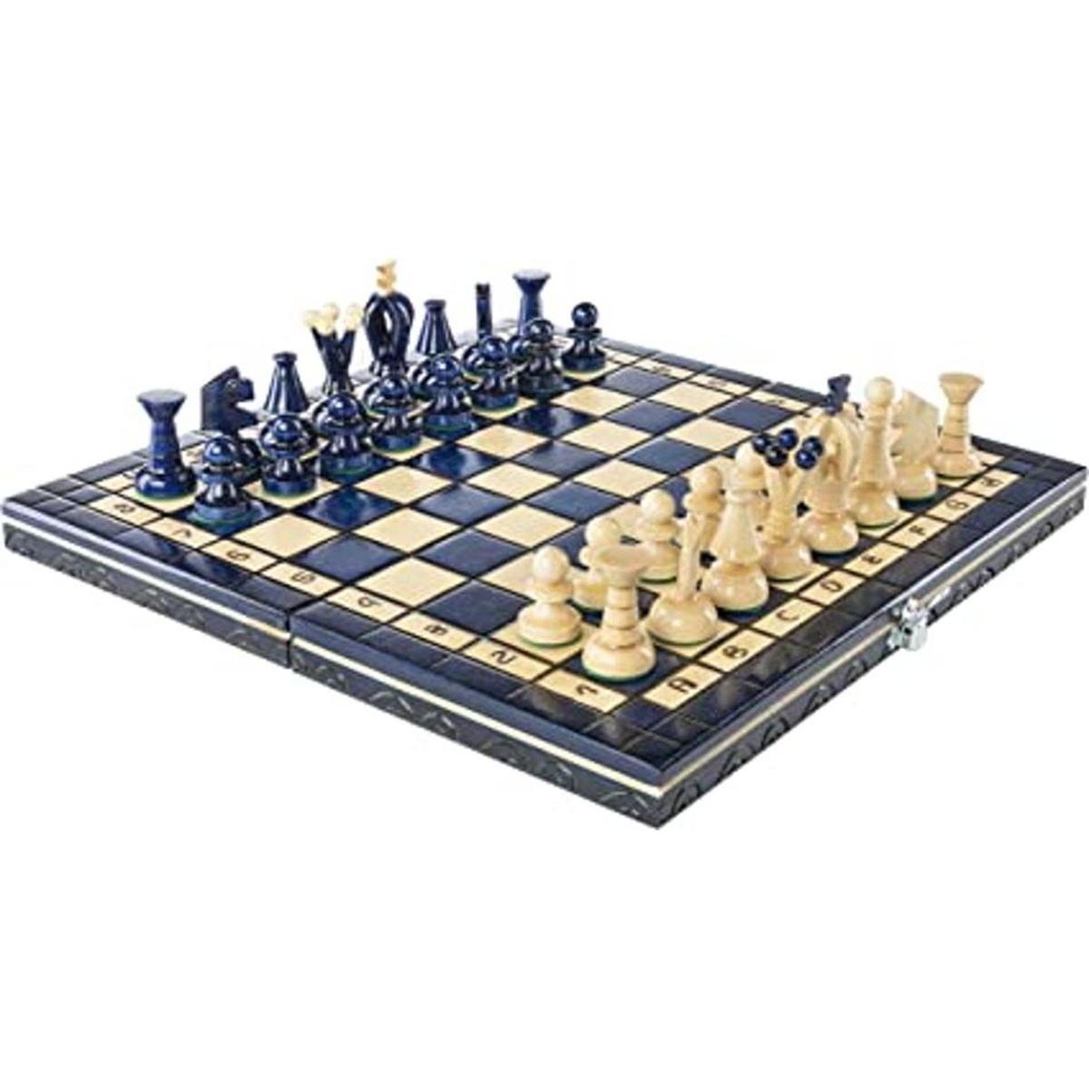 Juego de ajedrez plegable de madera París BLUEBERRY