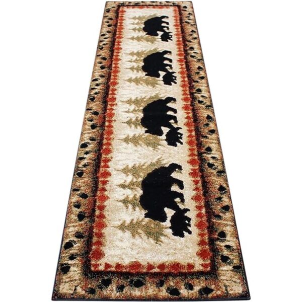 Masada Rugs Cabin Lodge Alfombra de área de oso y