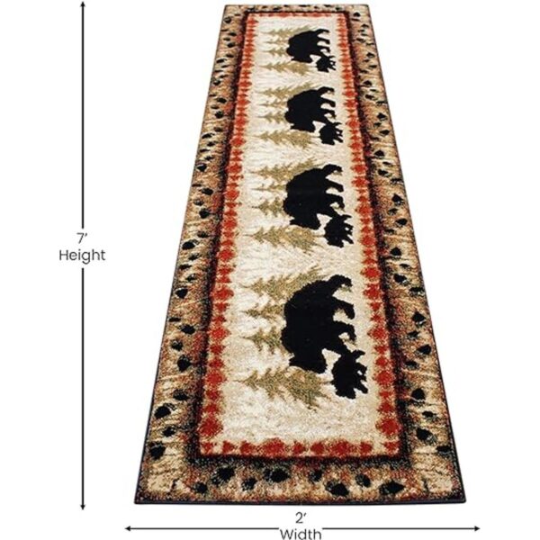 Masada Rugs Cabin Lodge Alfombra de área de oso y