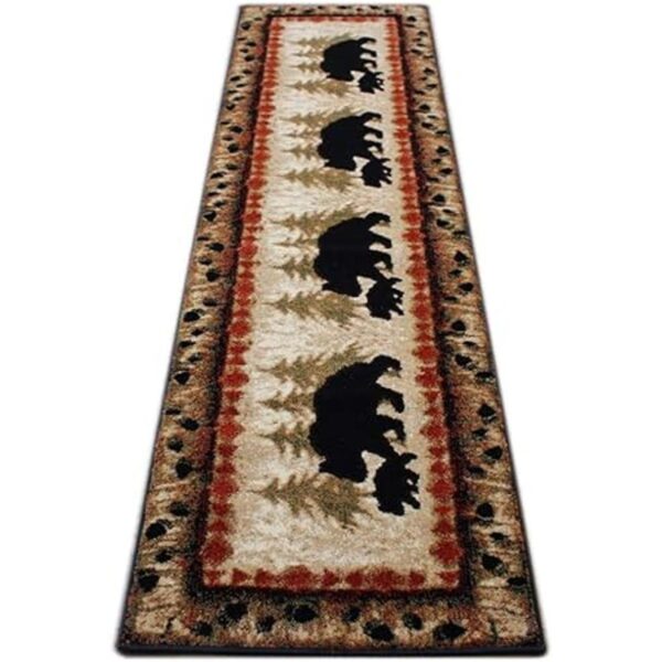 Masada Rugs Cabin Lodge Alfombra de área de oso y