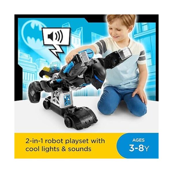 Imaginext DC Super Friends Juguete de Batman 2 en 1 robot_2