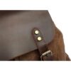 Mochila encerada de lona de cuero genuino bolsa de viaje