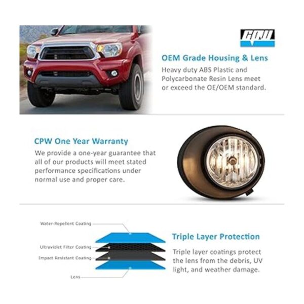 CPW Luces antiniebla compatibles con Toyota Tundra 2007_2
