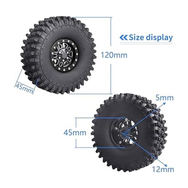 AllinRC Ruedas y neumáticos Beadlock de 1.9 pulgadas_2