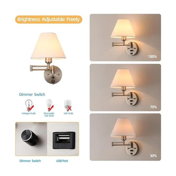 Apliques de pared con brazo oscilante lámpara de pared_2