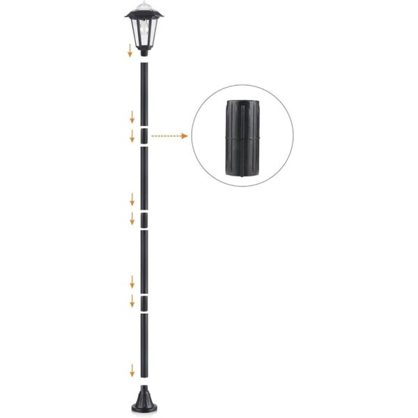 Lámpara solar Kemeco ST6261SS4 LED 2 modos de luz de calle_4