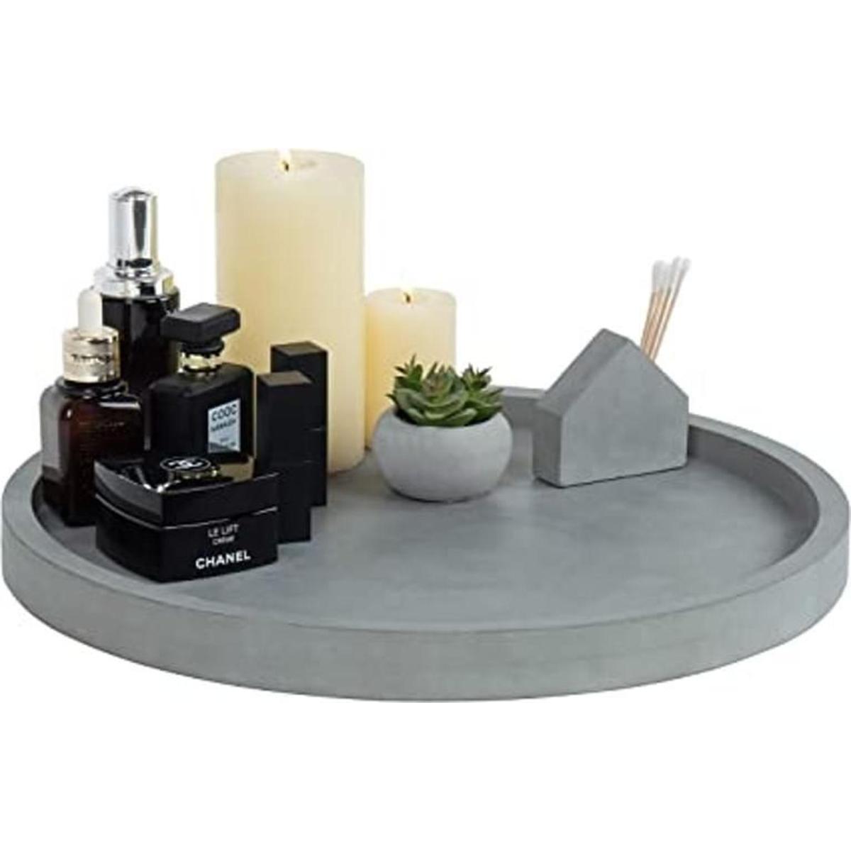MyGift Bandeja de tocador de baño de hormigón de 16