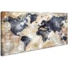Arte de pared con mapa del mundo arte enmarcado para_1