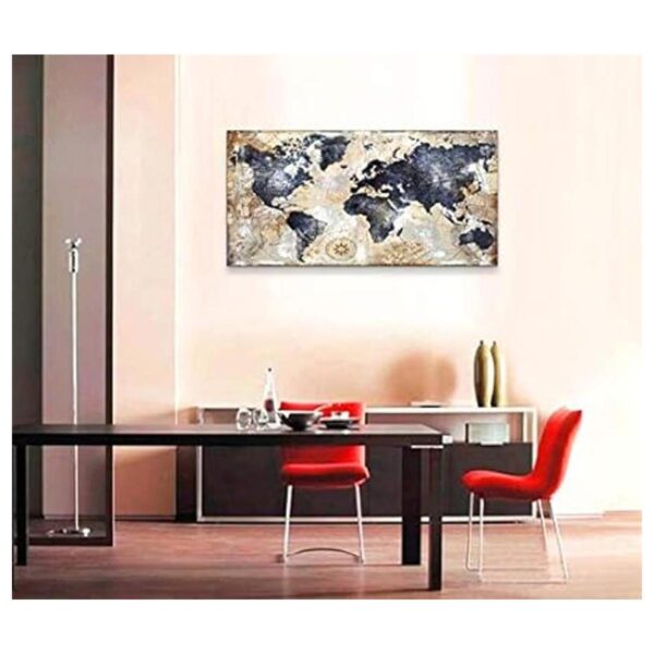 Arte de pared con mapa del mundo arte enmarcado para_6