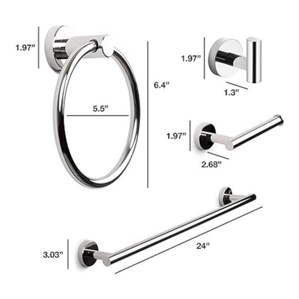 MARMOLUX ACC Juego de accesorios de baño toalleros de 4_4