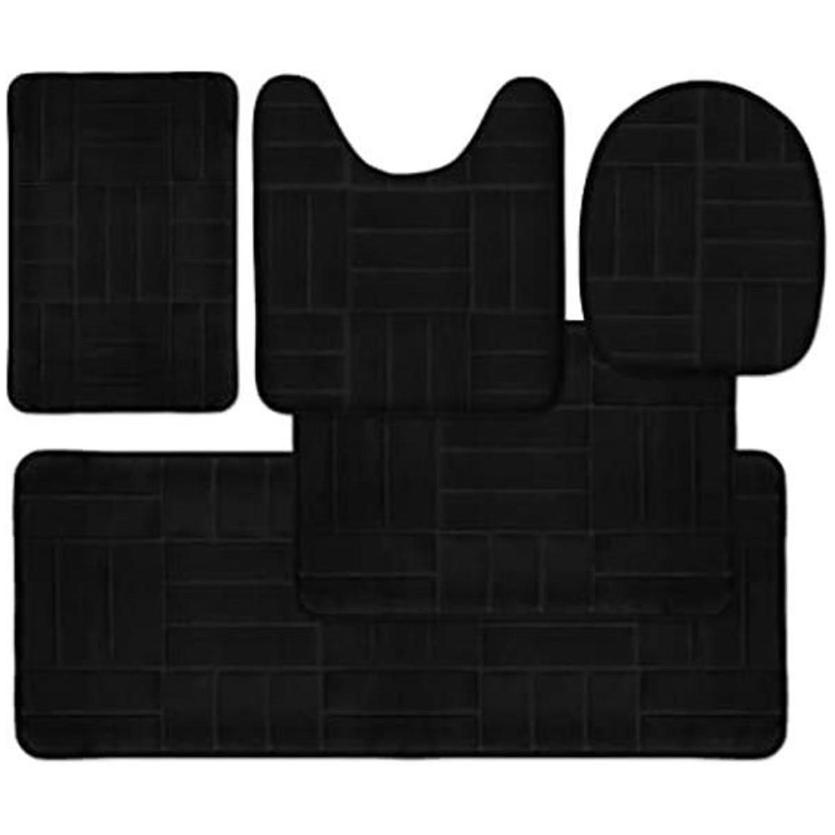 Effiliv Juego de 5 alfombras de baño de espuma