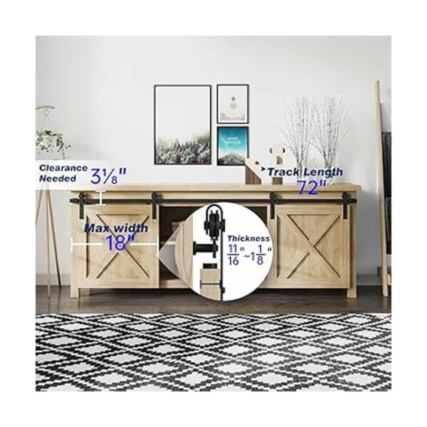 EaseLife Kit de riel para puerta corrediza con montaje