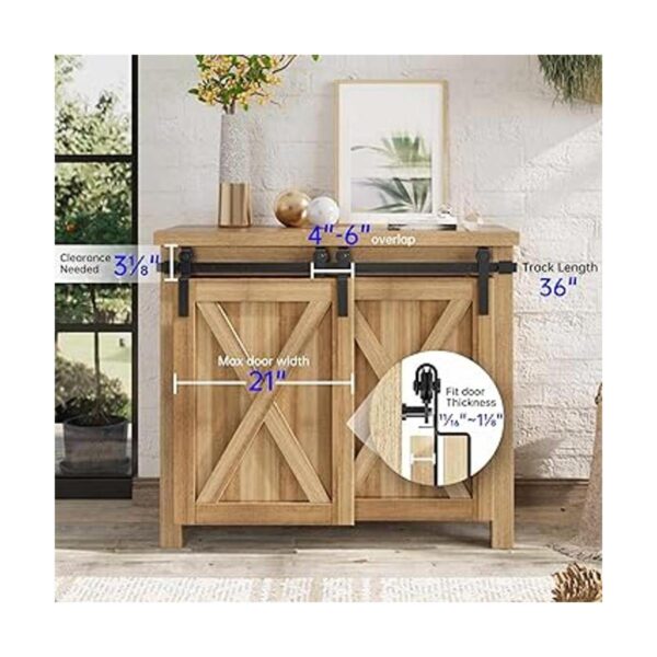 EaseLife Kit de rieles de doble puerta corrediza de_3