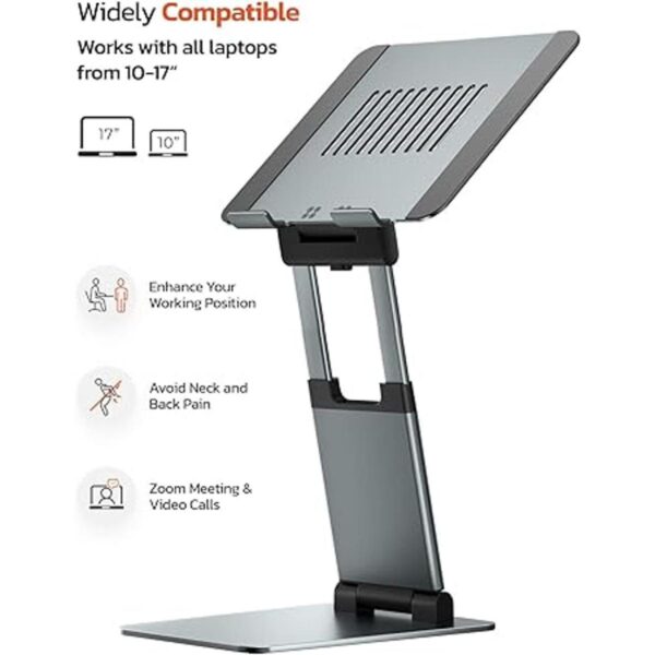 Soporte para laptop sentado a pie promueve una postura_3