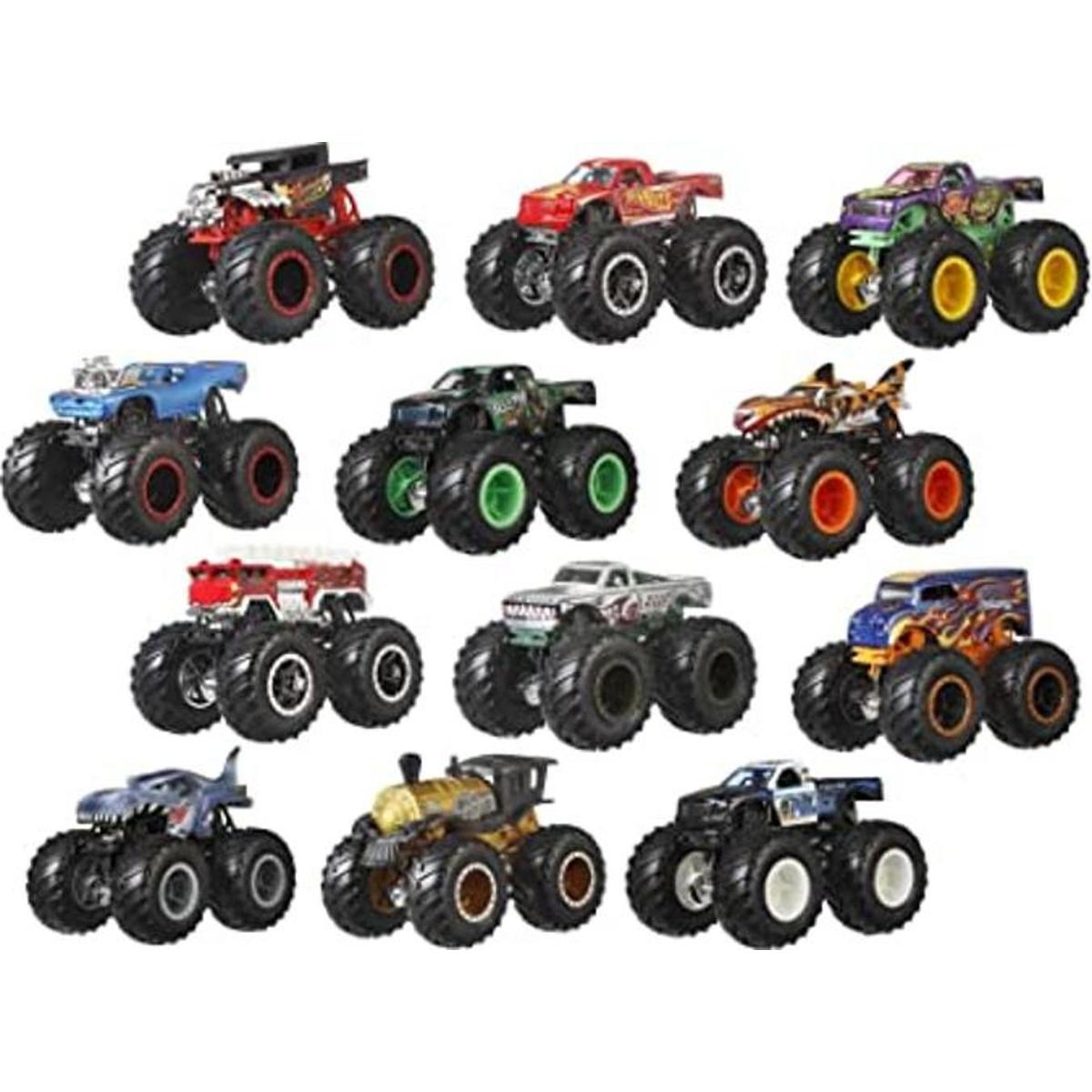 Juego de 12 vehículos de juguete Hot Wheels Monster