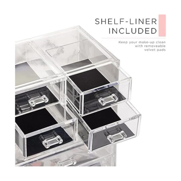 Sorbus Luxe Marble Estuche de almacenamiento de_6