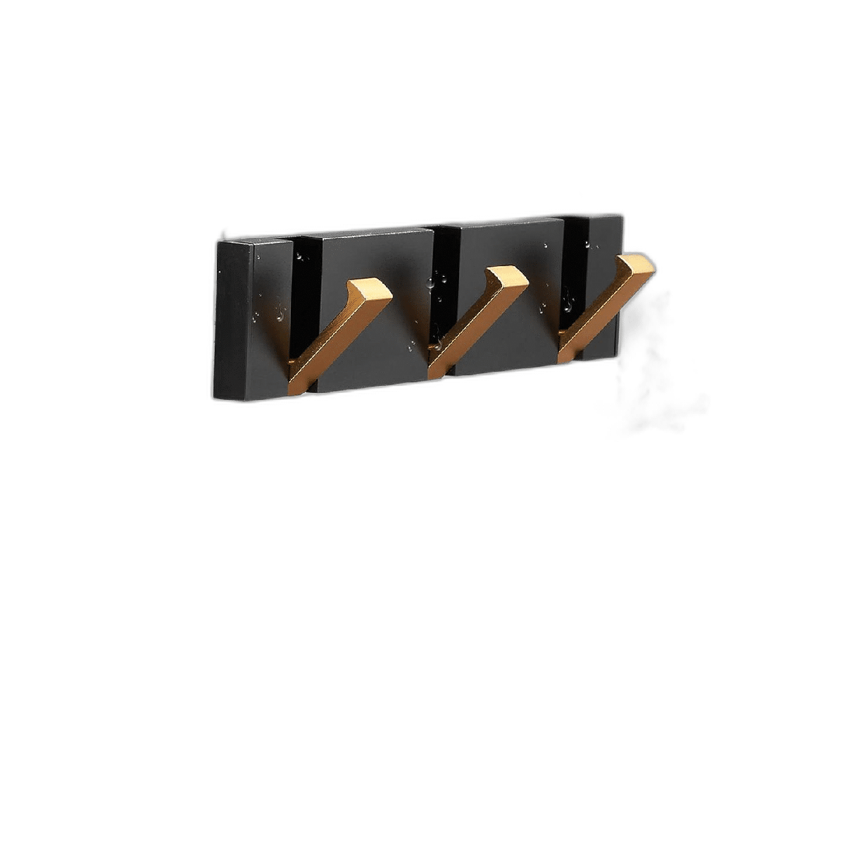 Paquete de 2 ganchos de pared impermeables de color dorado