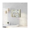 Arte de pared de pintura floral blanca obra de arte de