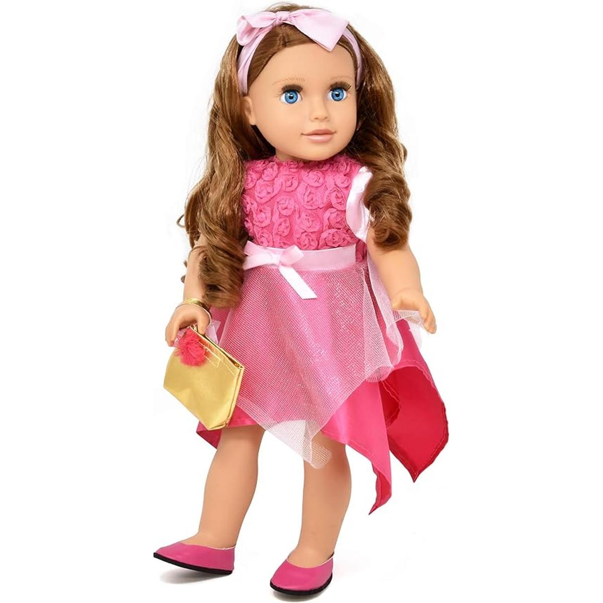 Muñeca de niña de 18 pulgadas muñeca de moda con cabello