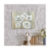Arte de pared de pintura floral blanca obra de arte de