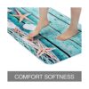 Alfombras de baño de madera de concha marina de franela de