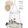 Cama hamaca colgante para gato 9 piezas de macramé para_1