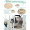 Cama hamaca colgante para gato 9 piezas de macramé para_3