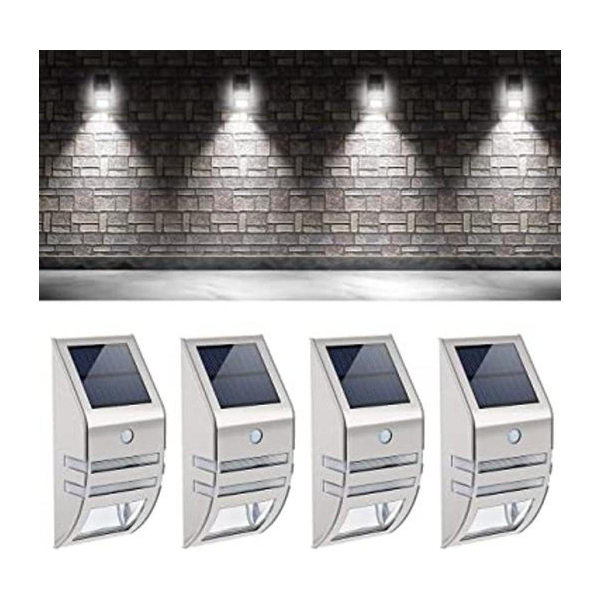 Roopure Luces solares para postes de cerca sensor de
