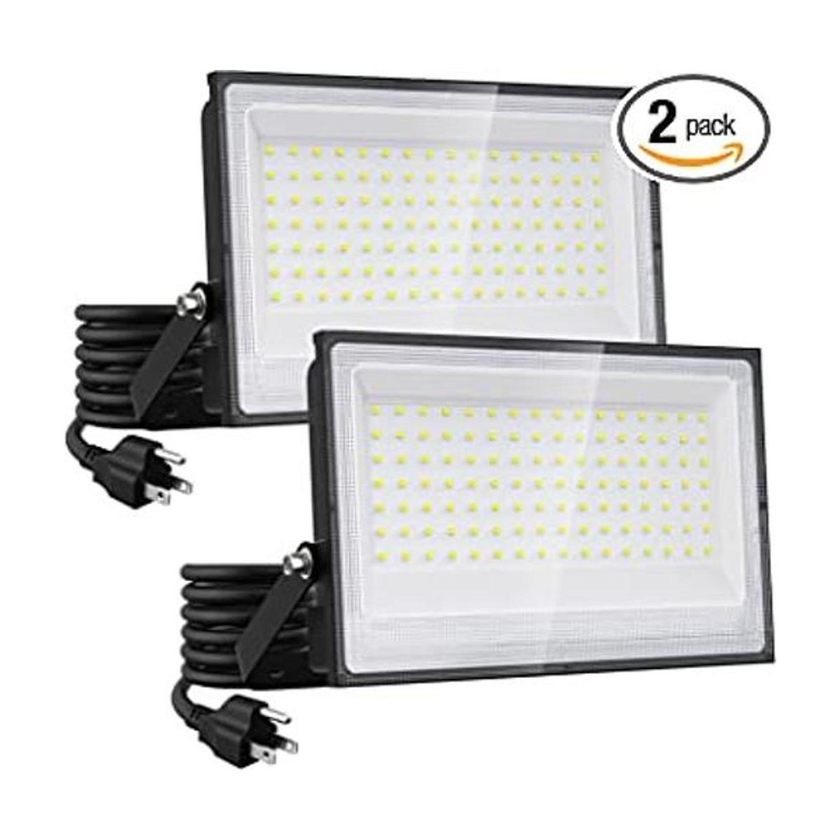Onforu Paquete de 2 luces LED de 100 W con enchufe
