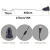 EFINEHOME 1 lámpara colgante de luz con enchufe de cable
