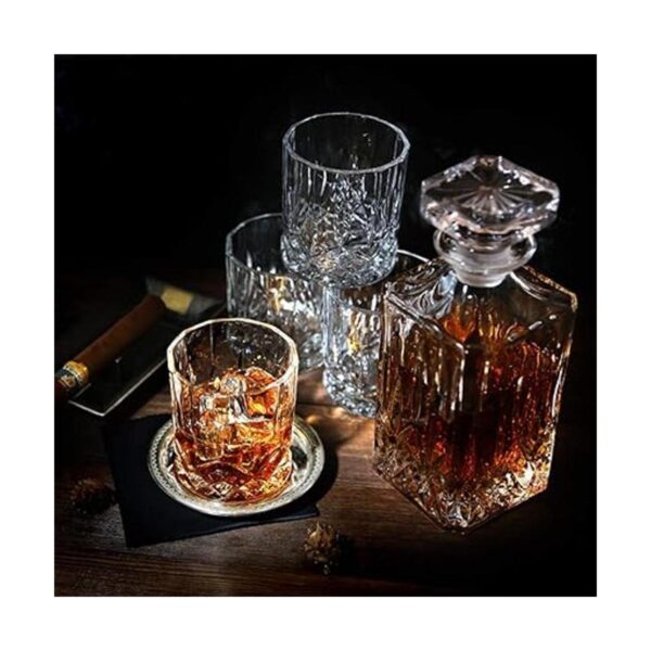 E LIDOMC Juego de 5 decantadores de whisky de cristal_5