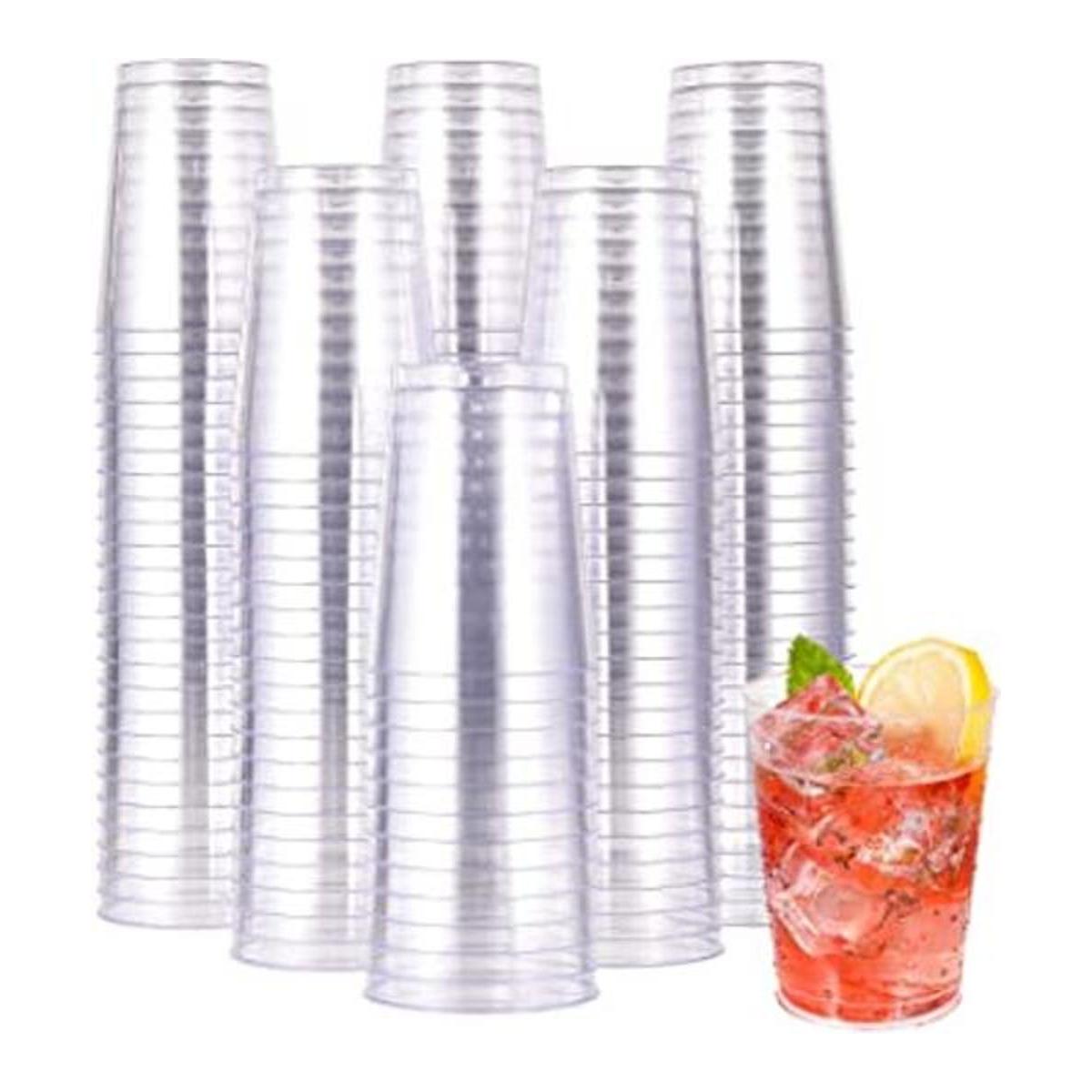 Vasos de plástico desechables transparentes de 10 onzas