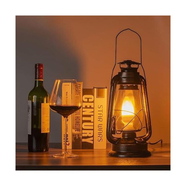Lámpara de aceite de linterna eléctrica vintage con diseño_5