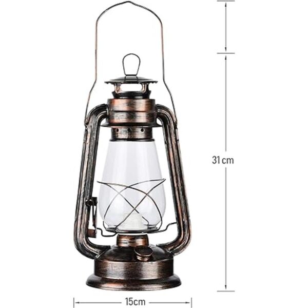 Lámpara de aceite de linterna eléctrica vintage con diseño_2