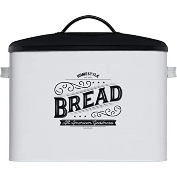 Caja de pan blanca extra grande con tapa negra cajas de_1