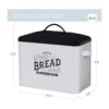 Caja de pan blanca extra grande con tapa negra cajas de_3