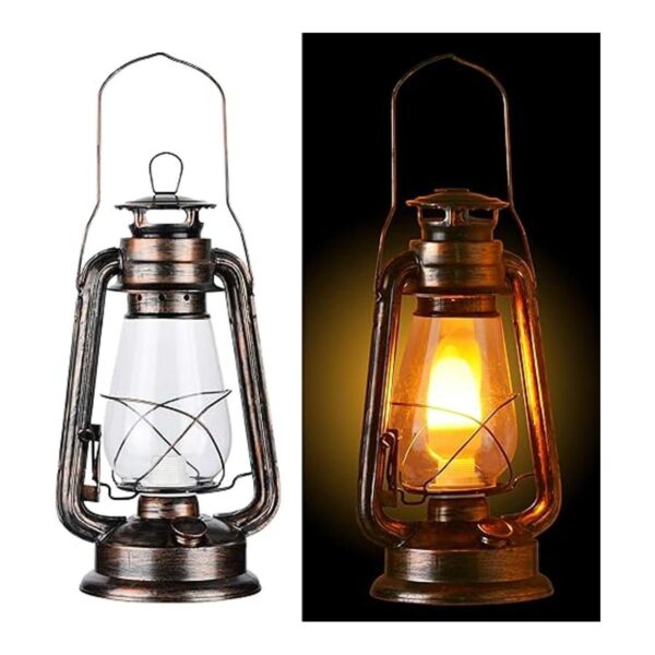 Lámpara de aceite de linterna eléctrica vintage con diseño_4