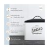 Caja de pan blanca extra grande con tapa negra cajas de_4